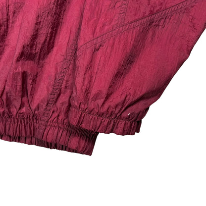 Vintage 90s Nike tonal mini swoosh maroon red wine wind breaker jacket (L/XL)