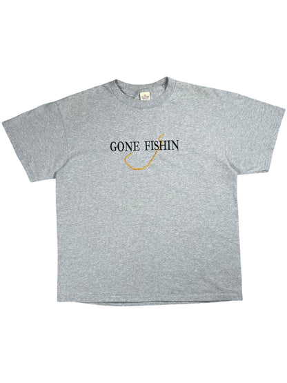 Vintage 90s GONE FISHIN fishing tee (XL)