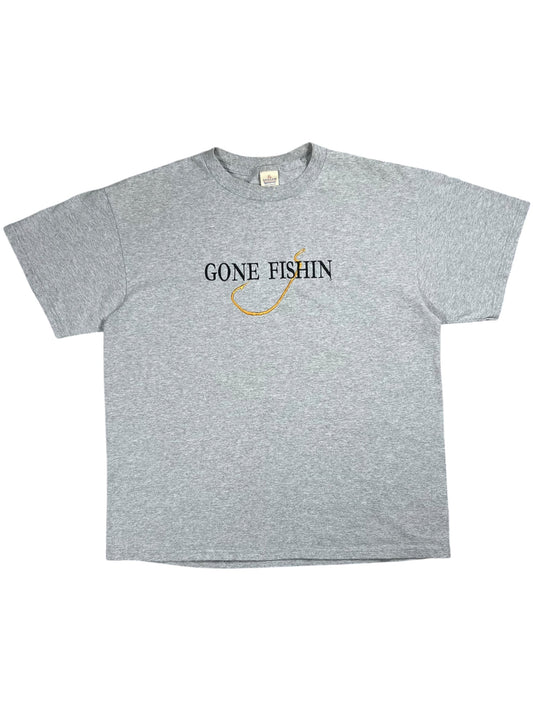 Vintage 90s GONE FISHIN fishing tee (XL)