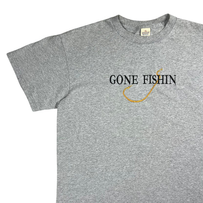 Vintage 90s GONE FISHIN fishing tee (XL)