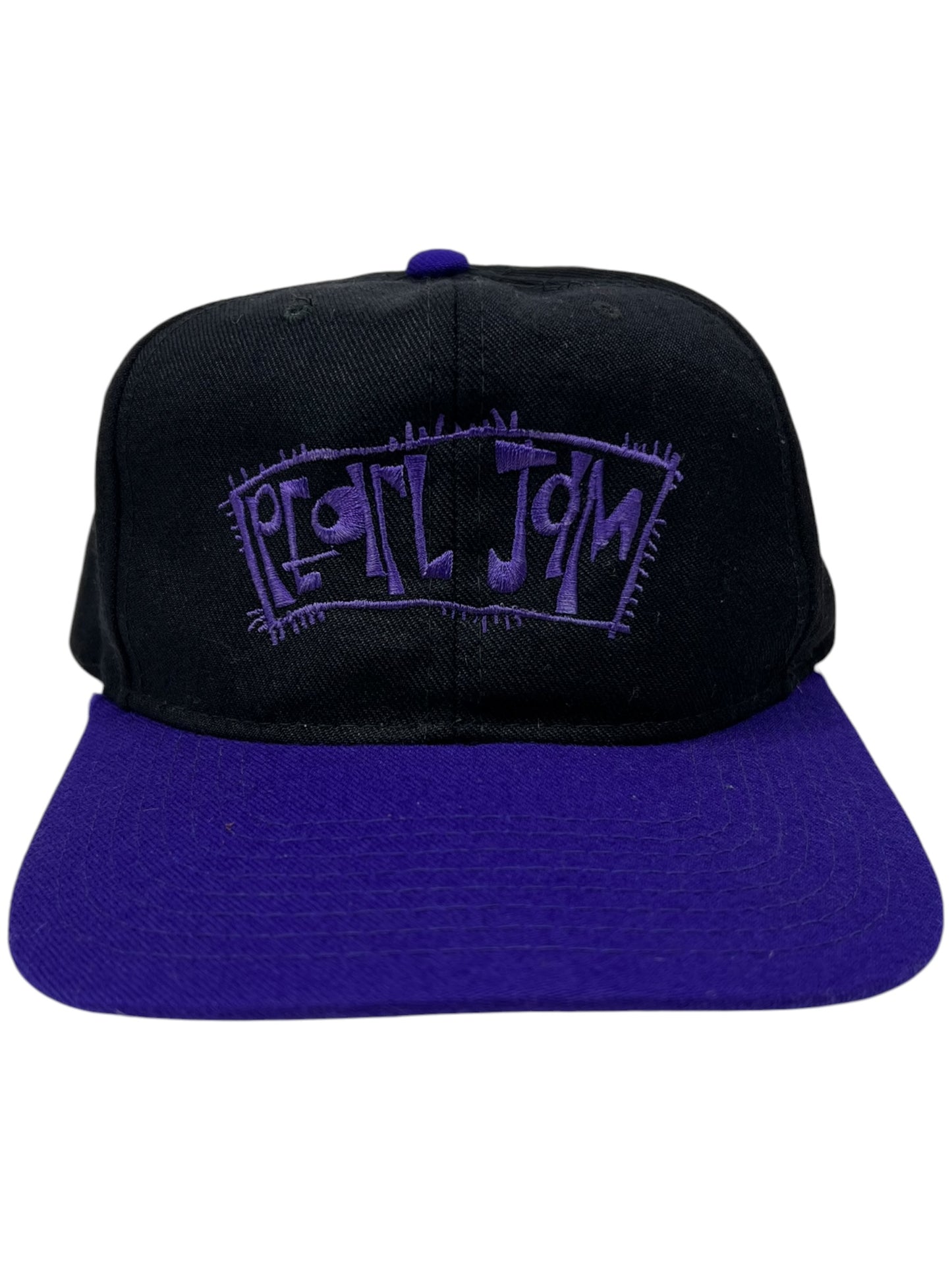 Vintage 90s Pearl Jam two tone wool black purple blend band SnapBack
