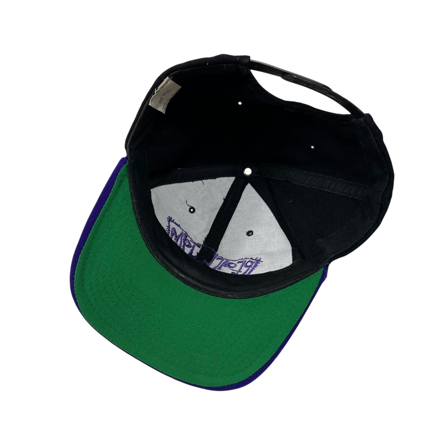 Vintage 90s Pearl Jam two tone wool black purple blend band SnapBack