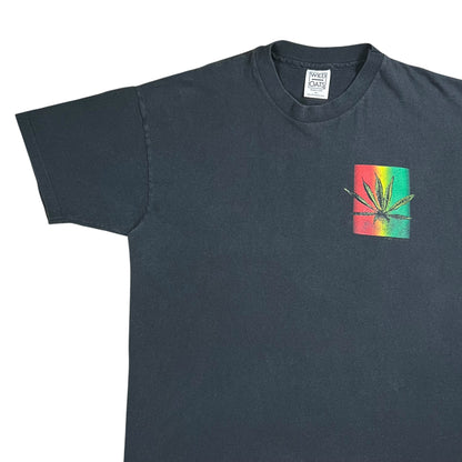 Vintage 1993 Wild Oats Grateful Dead Skull Weed Rasta Marijuana faded tee (XL)