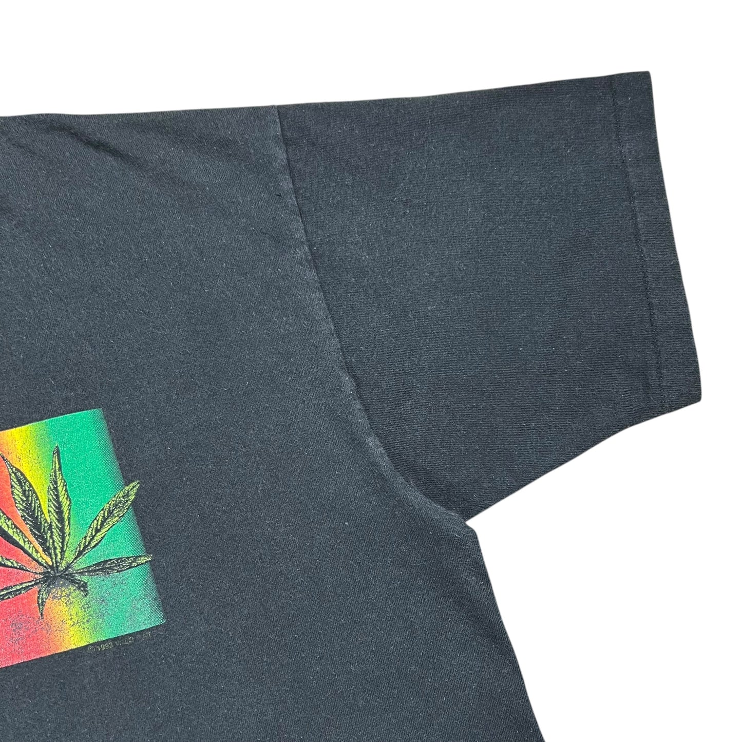 Vintage 1993 Wild Oats Grateful Dead Skull Weed Rasta Marijuana faded tee (XL)