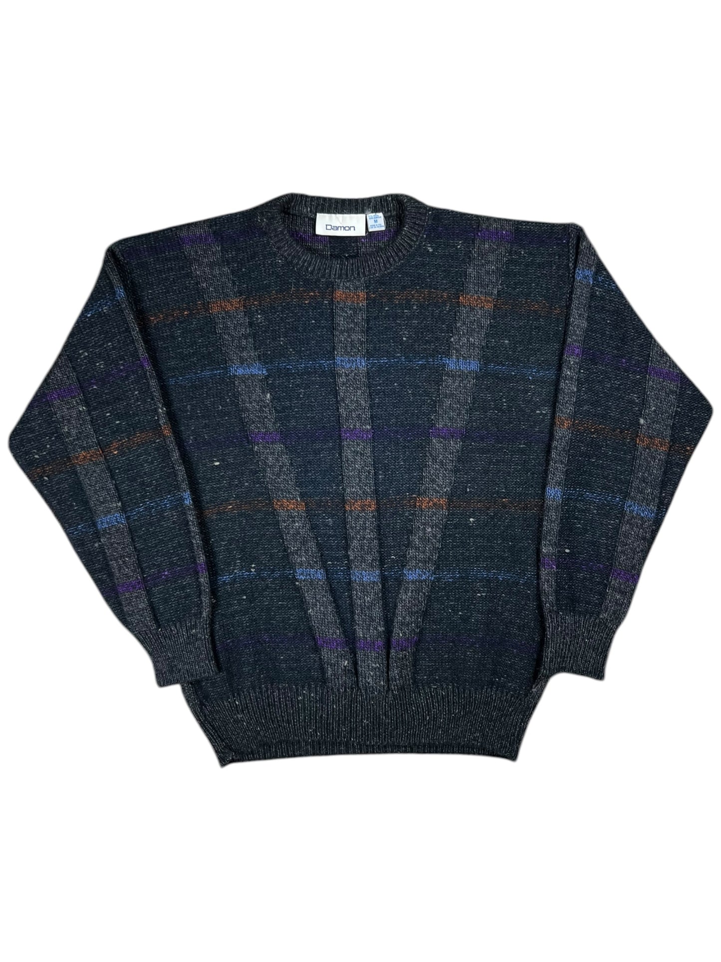 Vintage 90s Damon abstract wool acrylic geometric sweater (M)