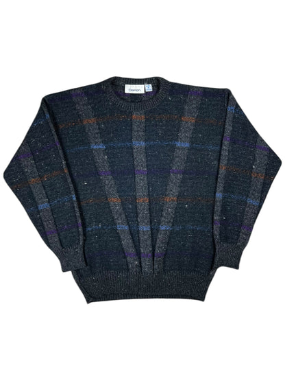 Vintage 90s Damon abstract wool acrylic geometric sweater (M)