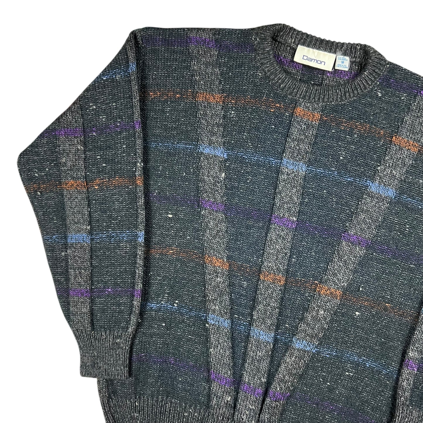 Vintage 90s Damon abstract wool acrylic geometric sweater (M)