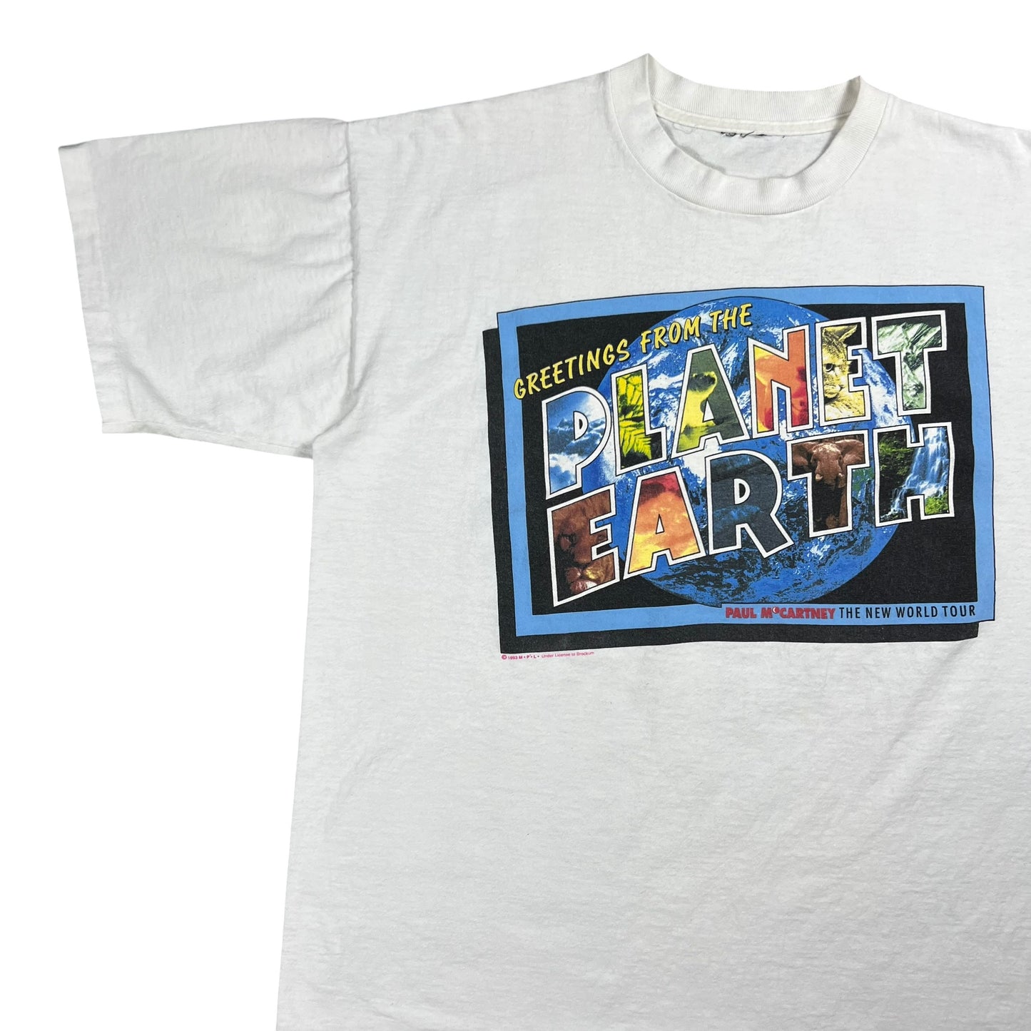 Vintage 1993 Paul McCartney Greetings From Planet Earth Band tee (L/XL)