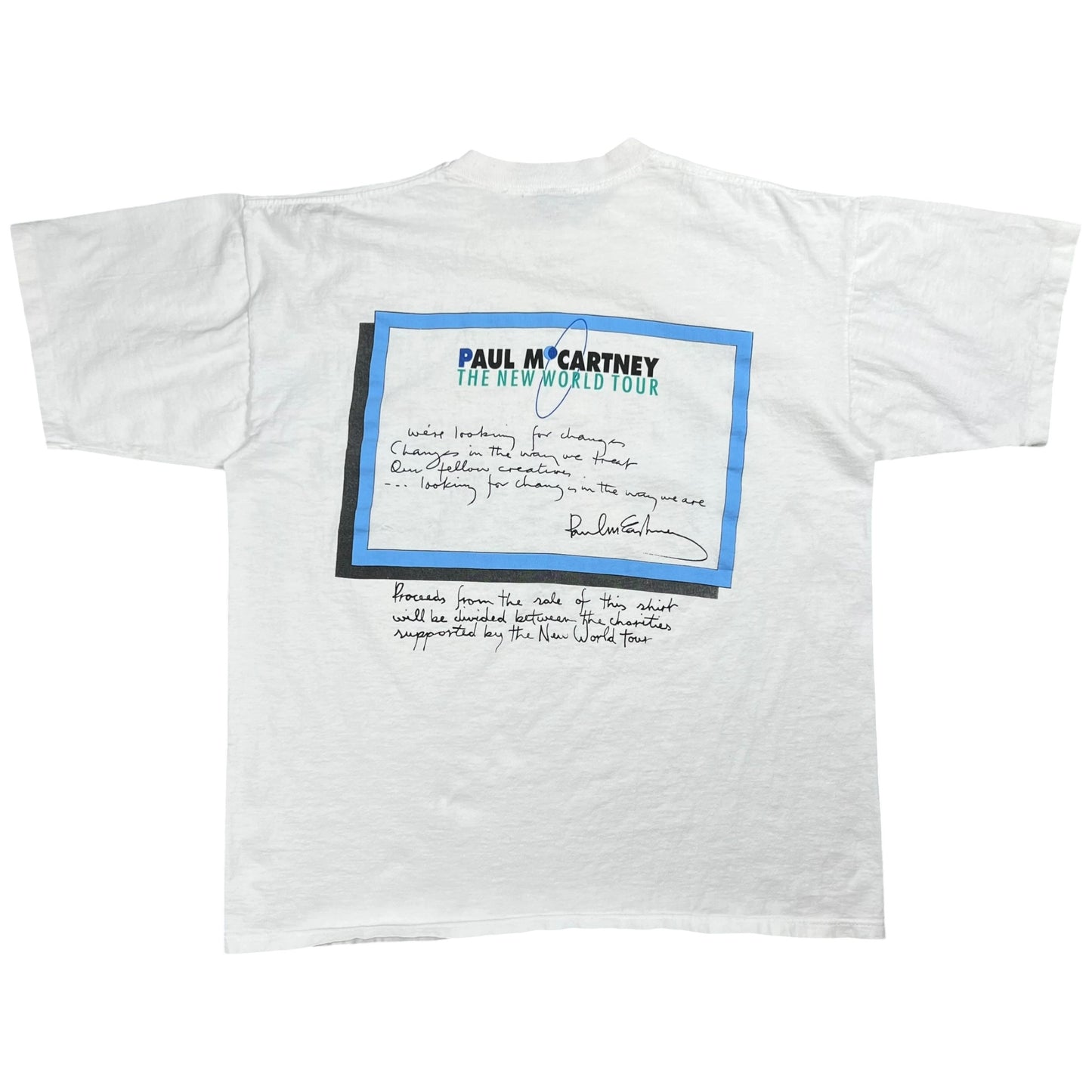 Vintage 1993 Paul McCartney Greetings From Planet Earth Band tee (L/XL)