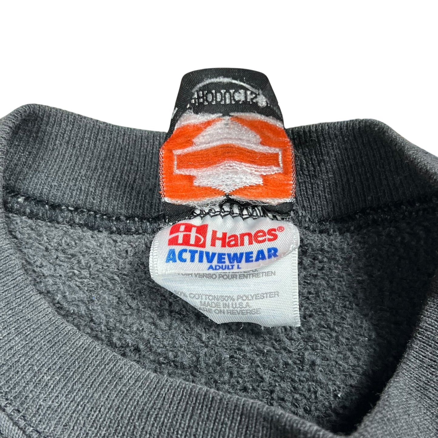 Vintage 90s Harley Davidson Motorcycles faded black crewneck (L)