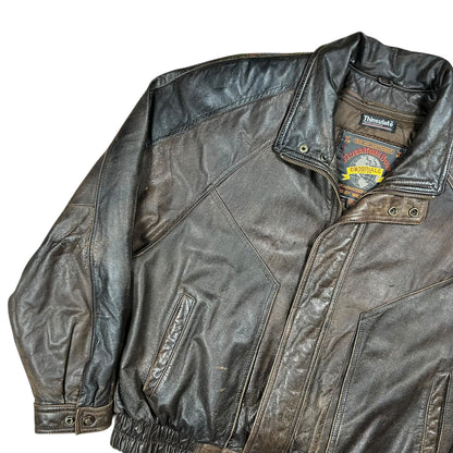 Vintage 90s Wilsons Adventure Bound faded leather jacket (L)