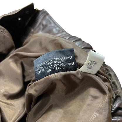 Vintage 90s Wilsons Adventure Bound faded leather jacket (L)
