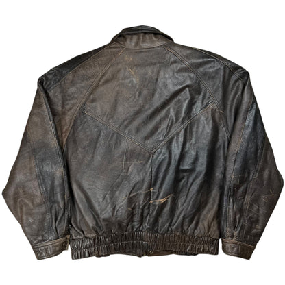Vintage 90s Wilsons Adventure Bound faded leather jacket (L)