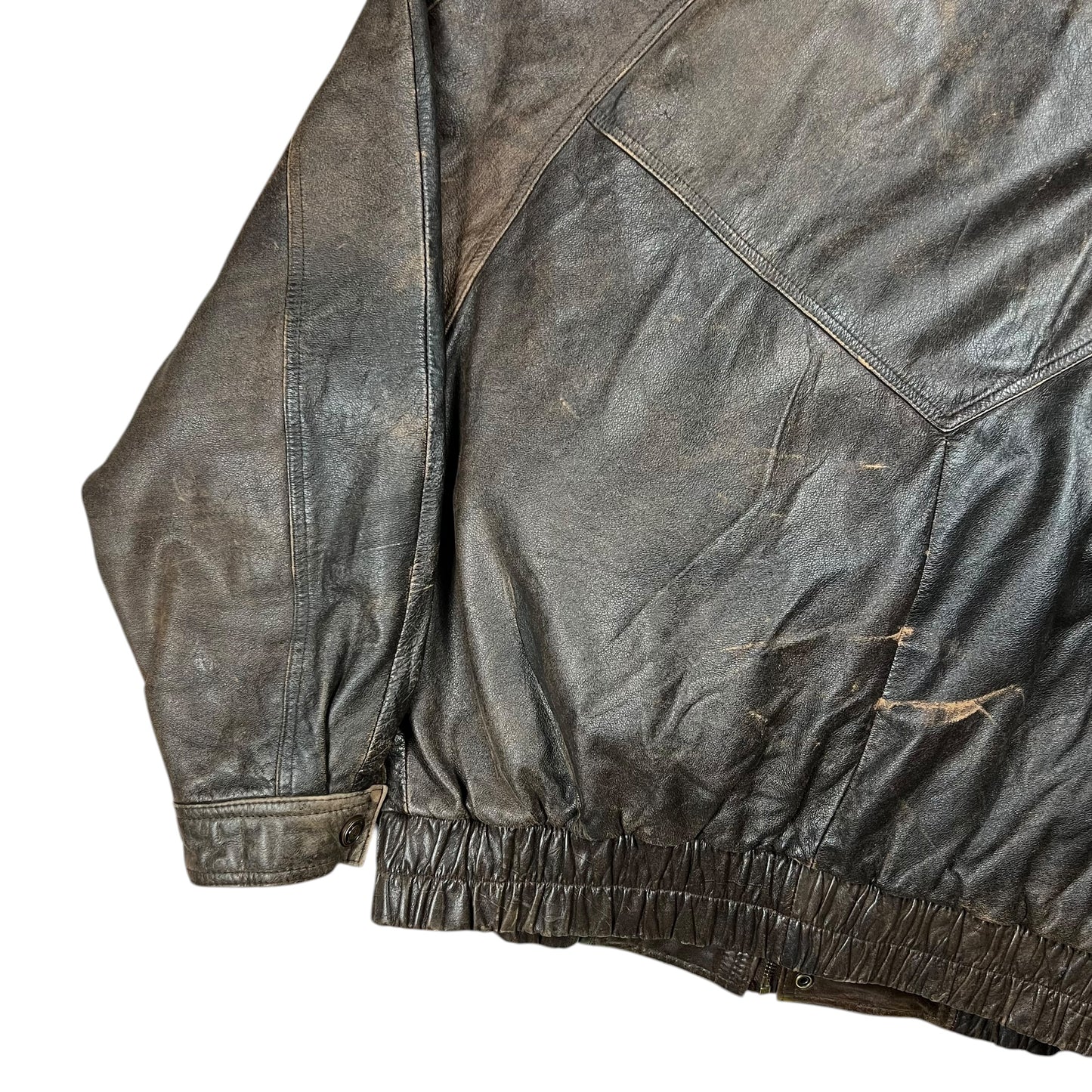 Vintage 90s Wilsons Adventure Bound faded leather jacket (L)
