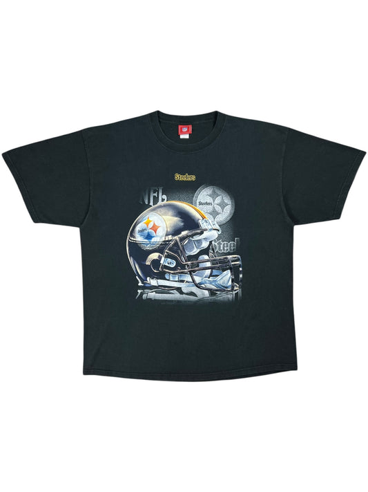 Vintage Y2K Pittsburgh Steelers NFL Helmet tee (XXL)