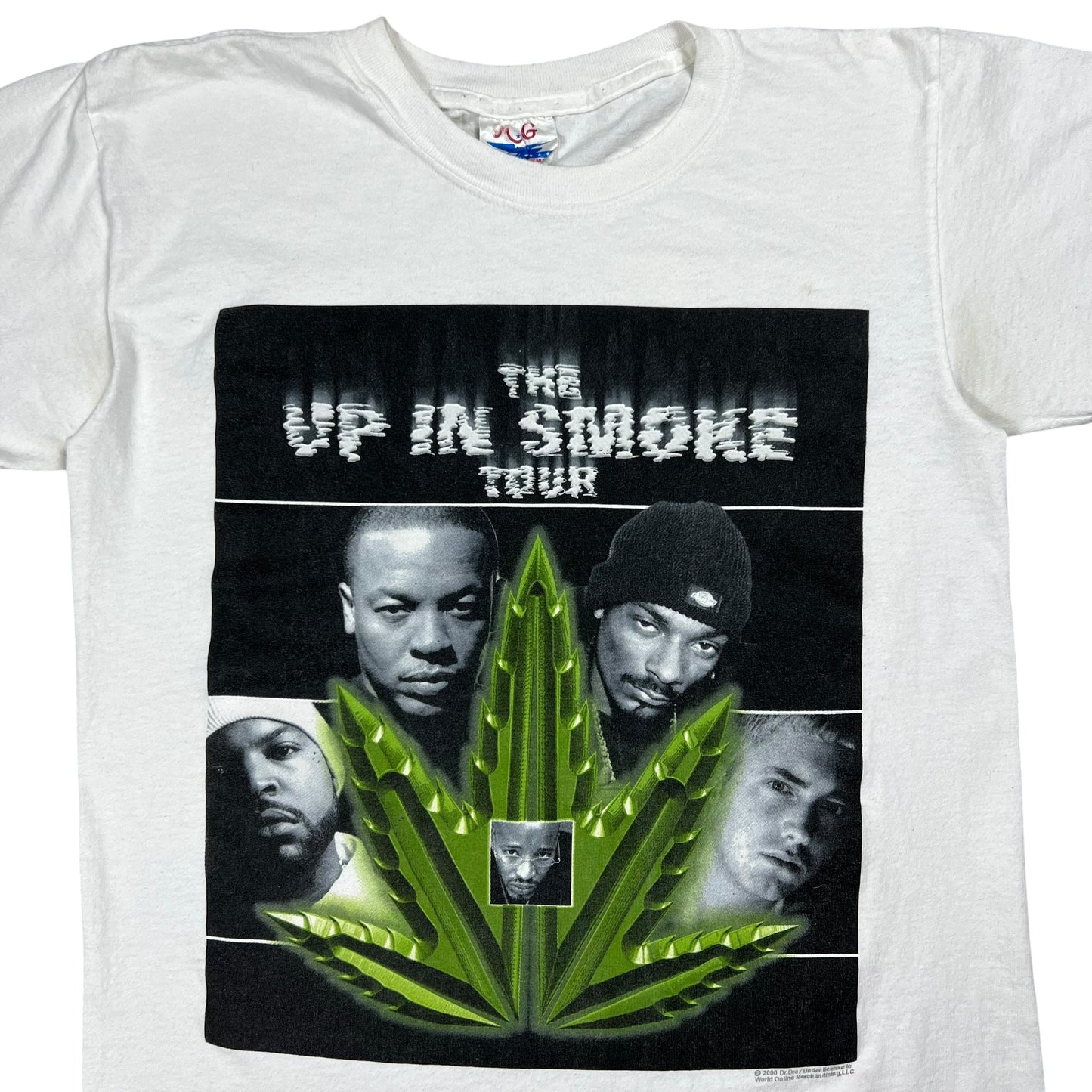 Vintage 2000 Snoop Dogg Eminem Dr. Dre Ice Cube Up in Smoke Tour Rap tee (M)