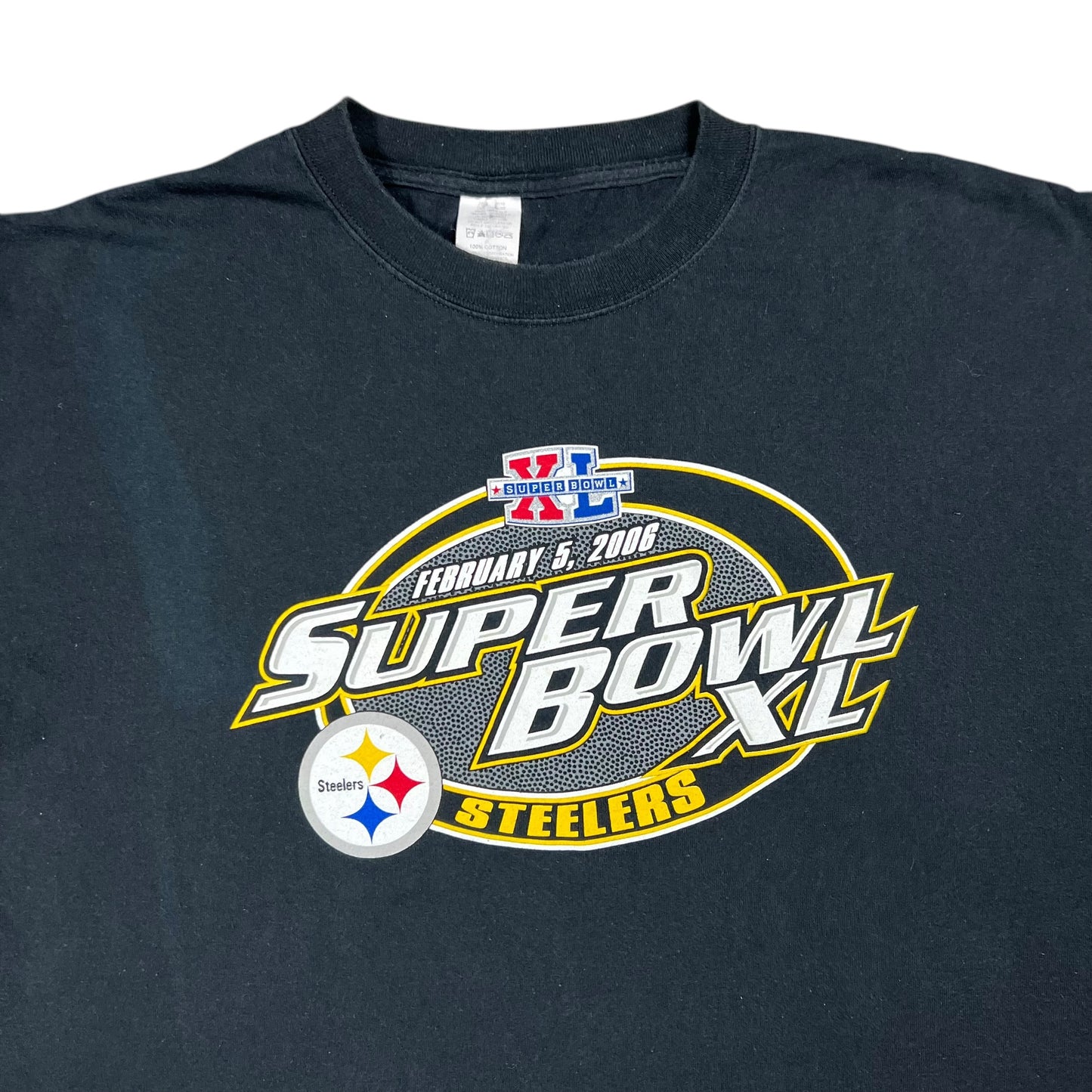 Vintage 2006 Pittsburgh Steelers Super Bowl XL Champions faded tee (XL)