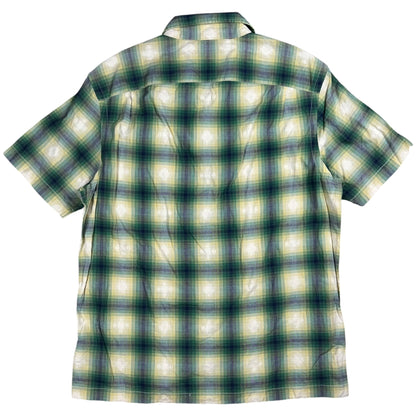 RRL Ralph Lauren Plaid Jacquard button up loop button camp shirt (M)