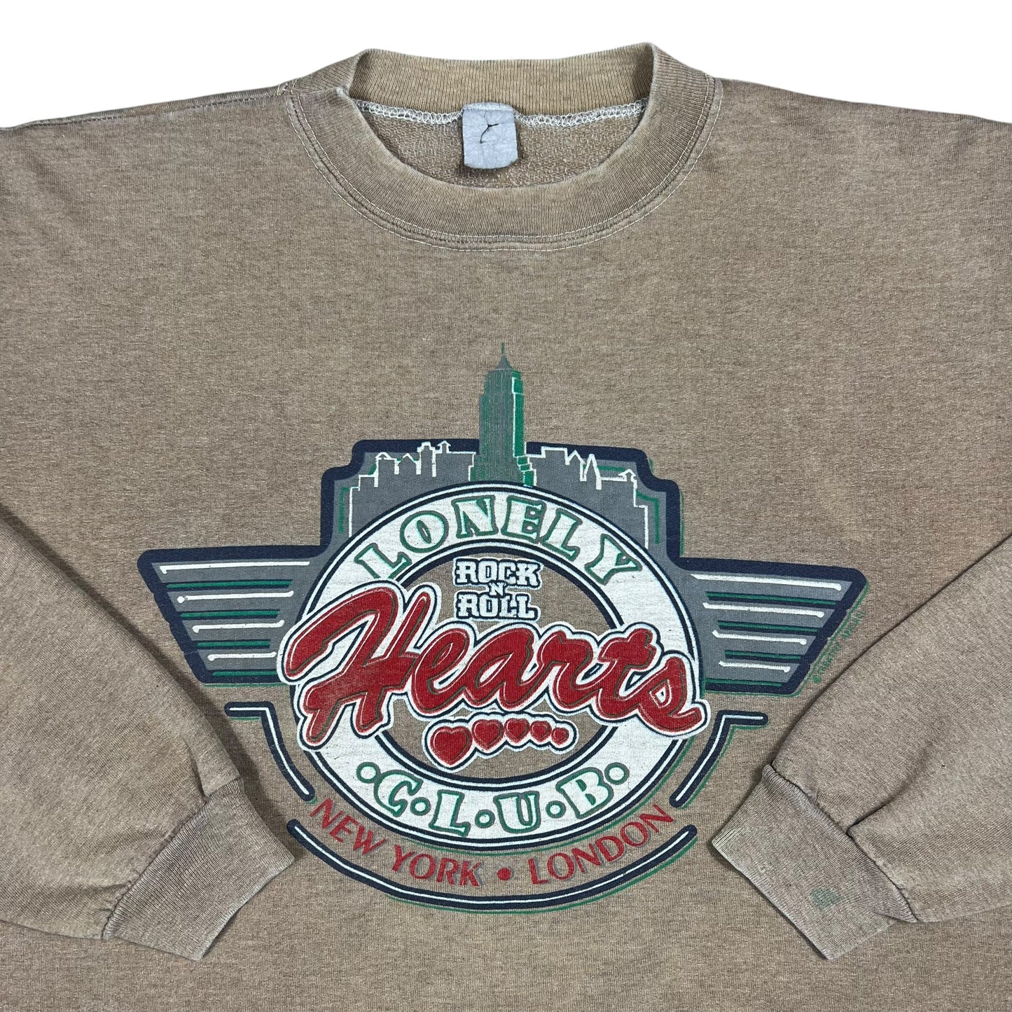 Vintage 80s Lonely Hearts Club Rock N’ Roll New York London crewneck (M)
