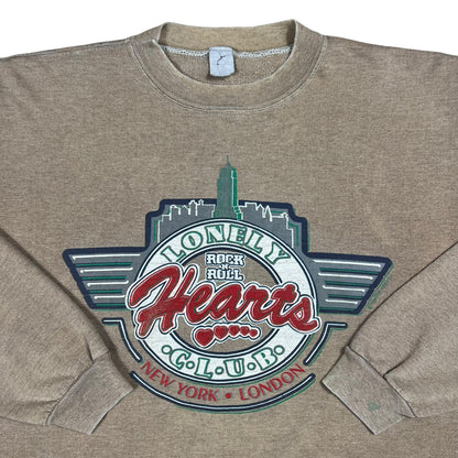 Vintage 80s Lonely Hearts Club Rock N’ Roll New York London crewneck (M)