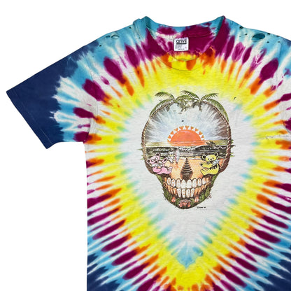 Vintage 1991 Grateful Dead Orlando Spring Tour thrashed faded tie dye band tee (M)