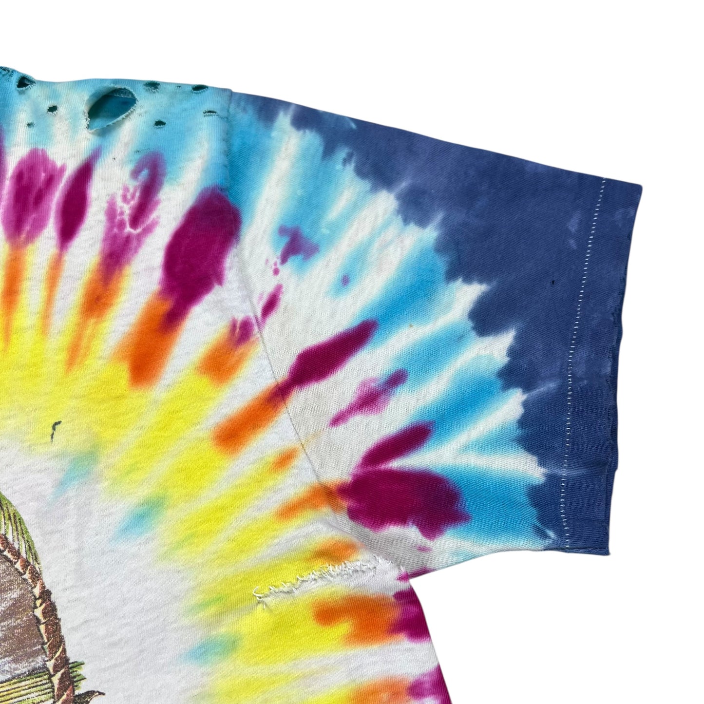 Vintage 1991 Grateful Dead Orlando Spring Tour thrashed faded tie dye band tee (M)