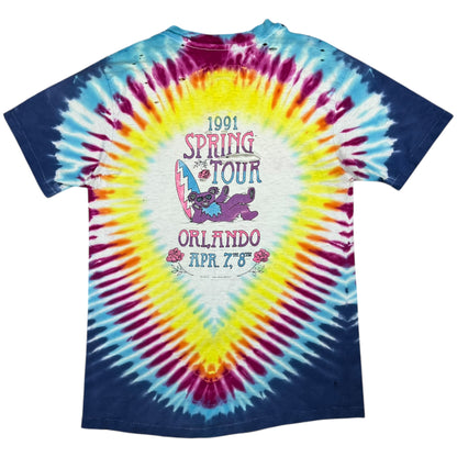 Vintage 1991 Grateful Dead Orlando Spring Tour thrashed faded tie dye band tee (M)