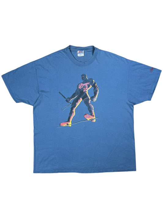 Vintage Y2K Marvel Daredevil Frank Miller faded super hero graffiti tee (XXL)
