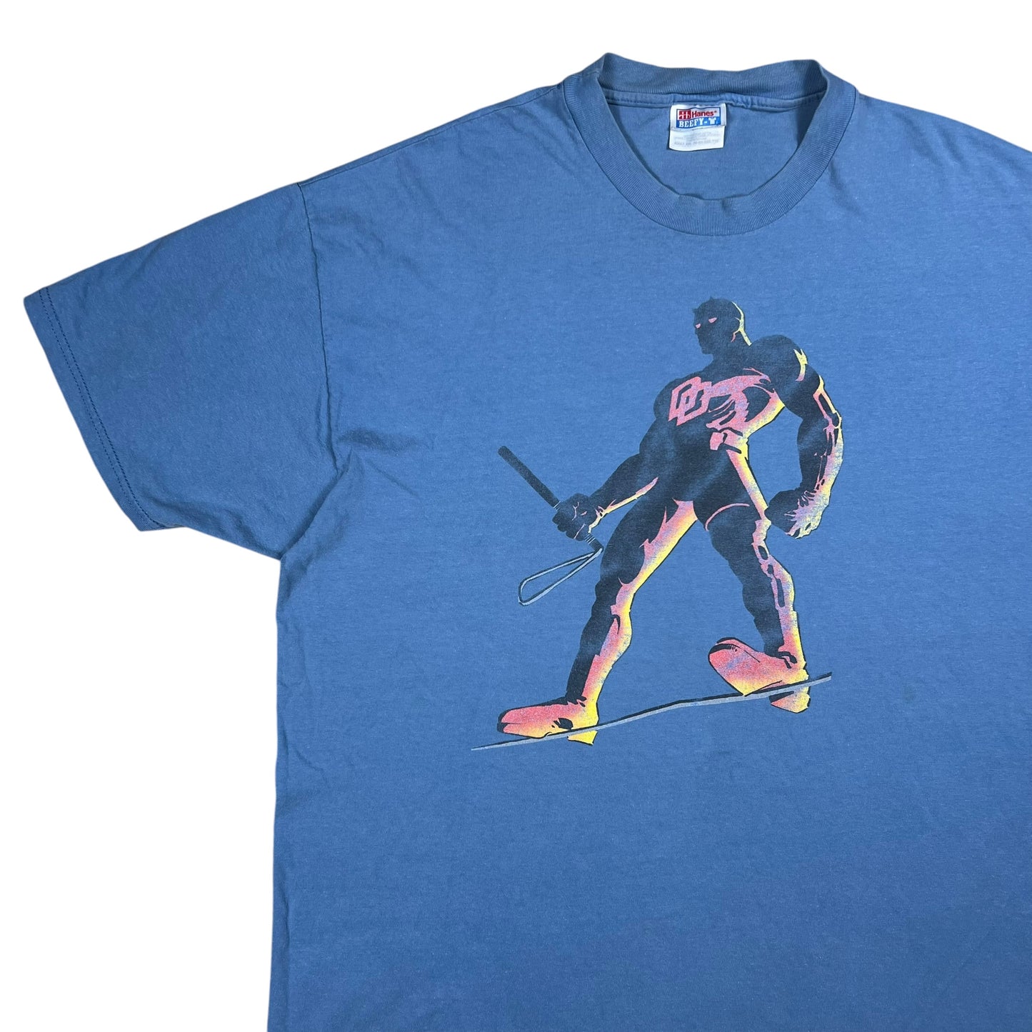 Vintage Y2K Marvel Daredevil Frank Miller faded super hero graffiti tee (XXL)