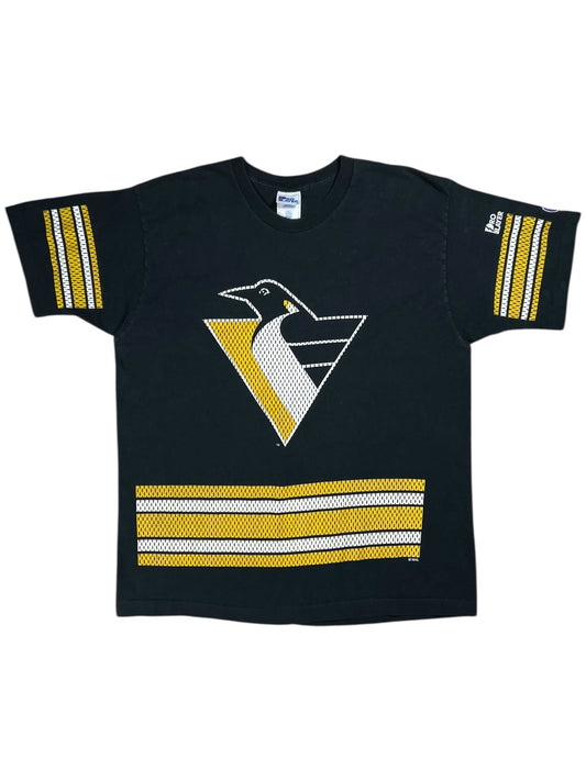 Vintage 90s Pro Player Pittsburgh Penguins All over print NHL tee (XL)