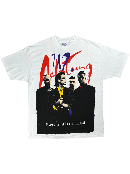 Vintage 1991 Hanes U2 Achtung Baby big print band tee (XL)