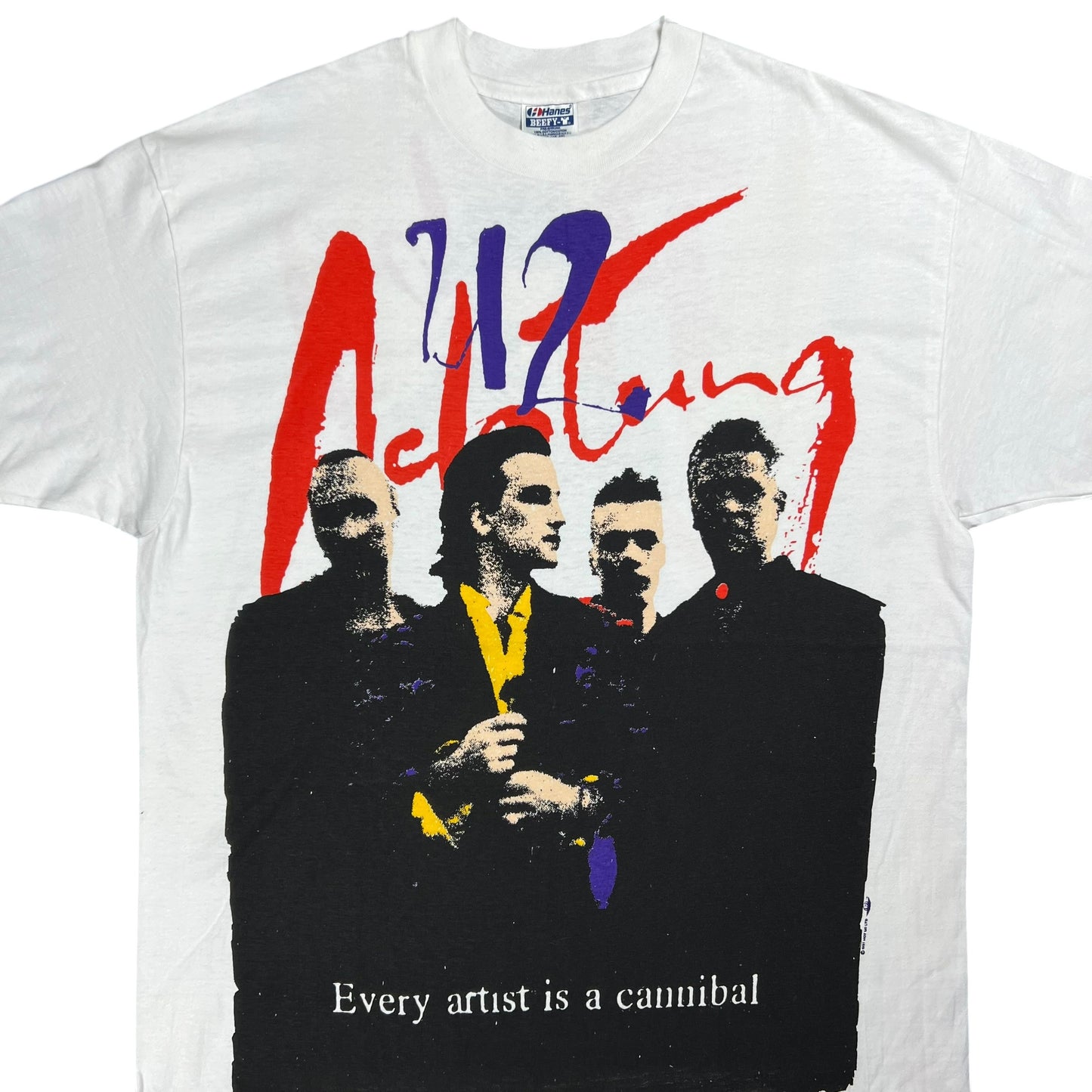 Vintage 1991 Hanes U2 Achtung Baby big print band tee (XL)