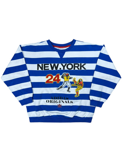 Y2K Adidas Originals New York striped archive stripey crewneck (S/M)