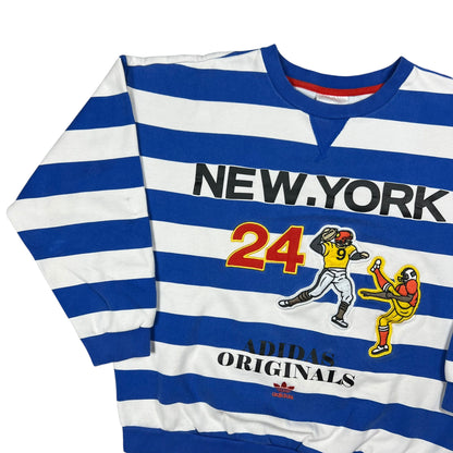 Y2K Adidas Originals New York striped archive stripey crewneck (S/M)