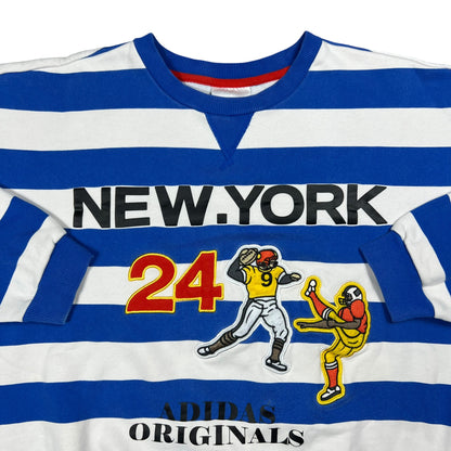 Y2K Adidas Originals New York striped archive stripey crewneck (S/M)