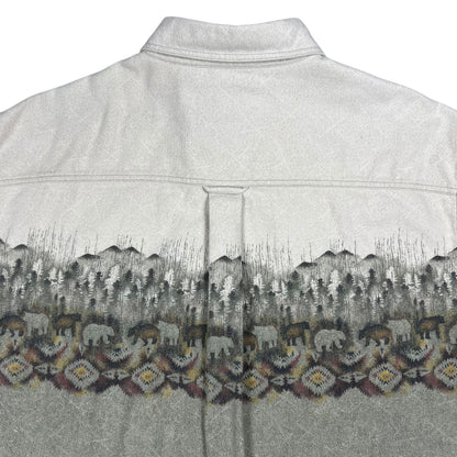 Vintage 90s Woolrich Bears Nature chamois button down shirt (XL)