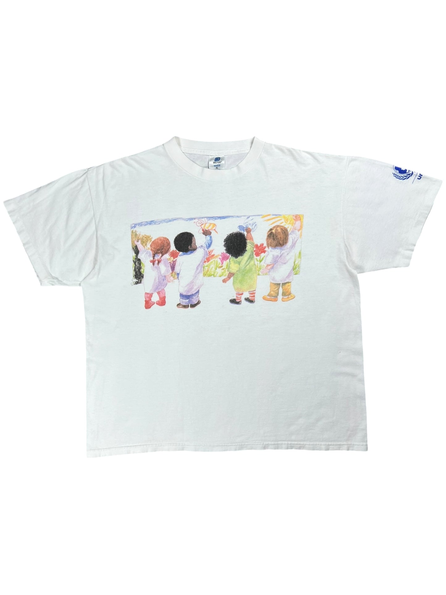 Vintage 90s UNICEF faded art tee (XL)