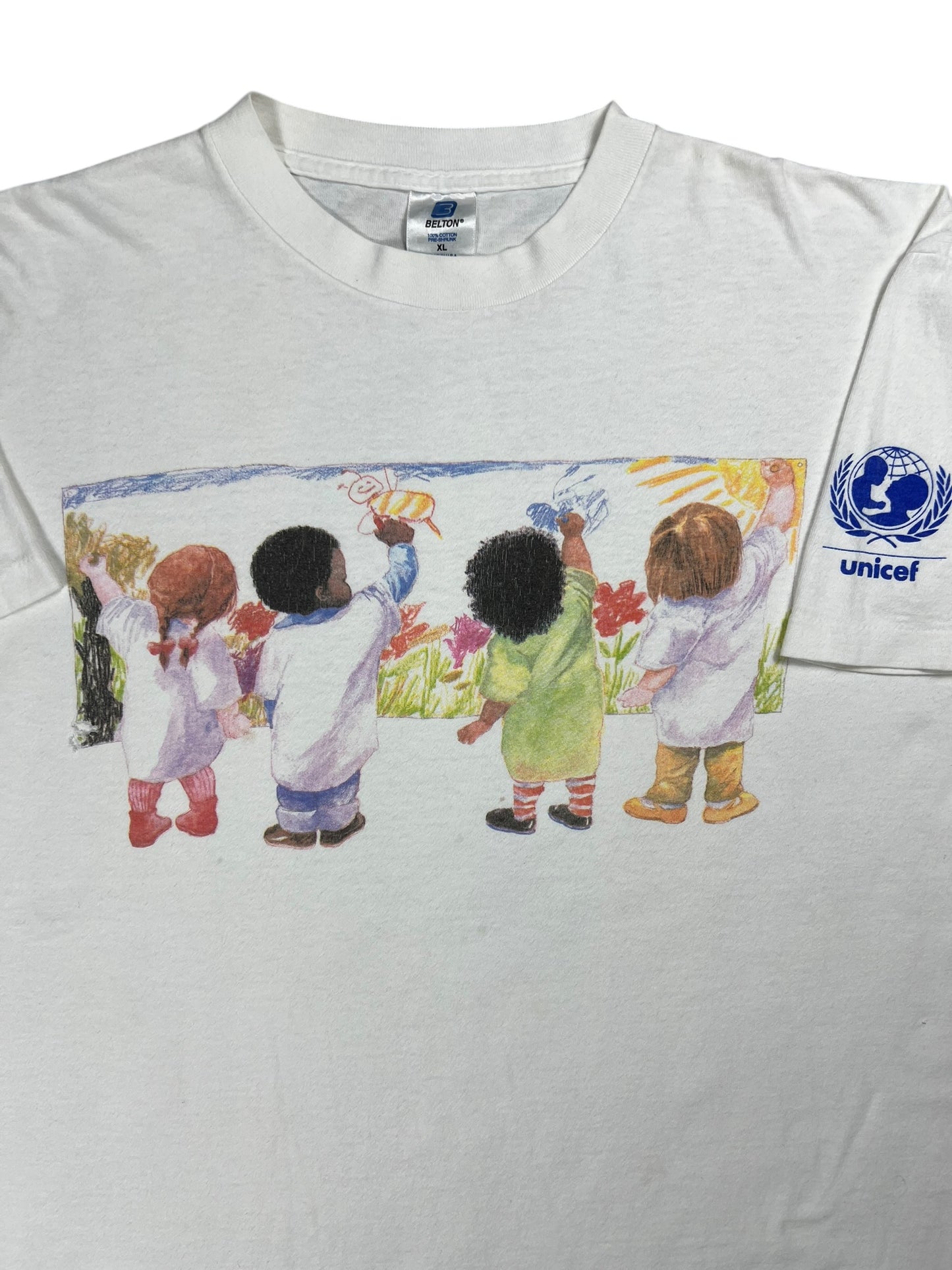 Vintage 90s UNICEF faded art tee (XL)