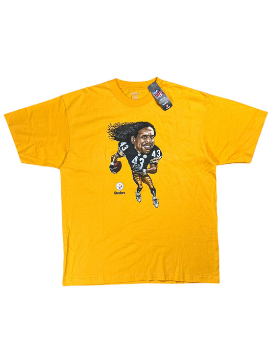 Y2K Pittsburgh Steelers Troy Polamalu caricature tee (XL) DS NWT