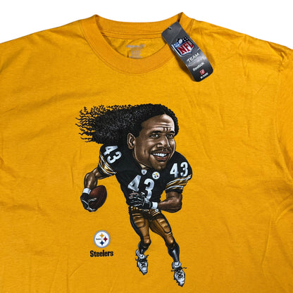 Y2K Pittsburgh Steelers Troy Polamalu caricature tee (XL) DS NWT