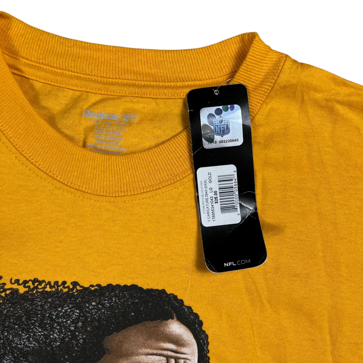 Y2K Pittsburgh Steelers Troy Polamalu caricature tee (XL) DS NWT
