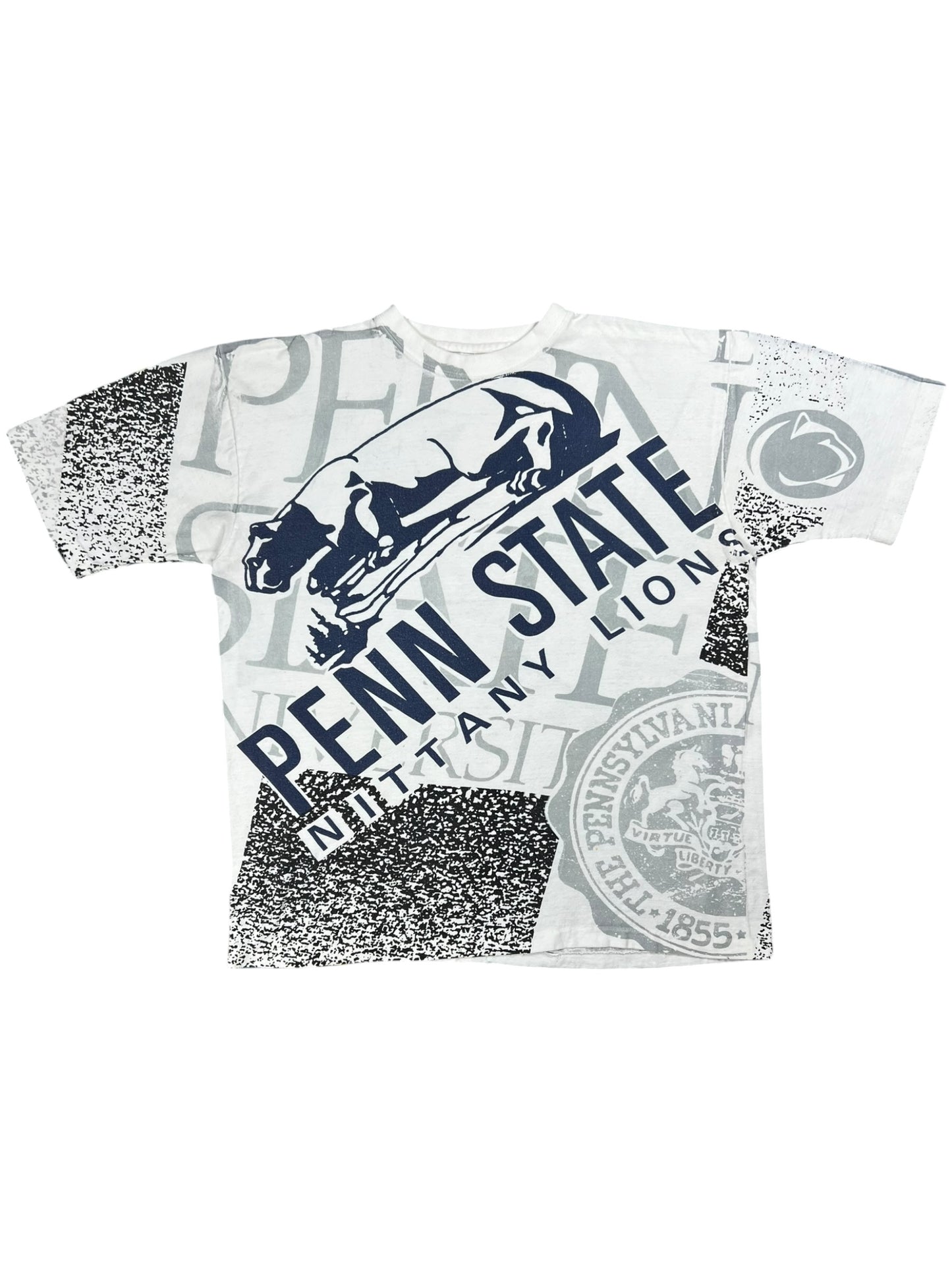 Vintage 90s Penn State University Nittany Lions all over print tee (L/XL)