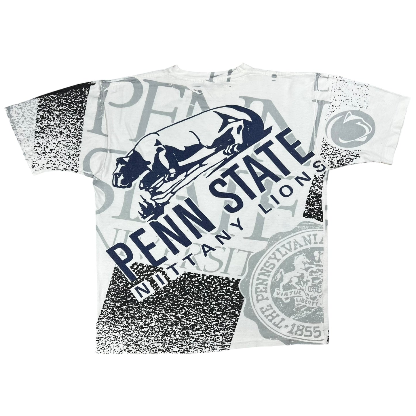 Vintage 90s Penn State University Nittany Lions all over print tee (L/XL)