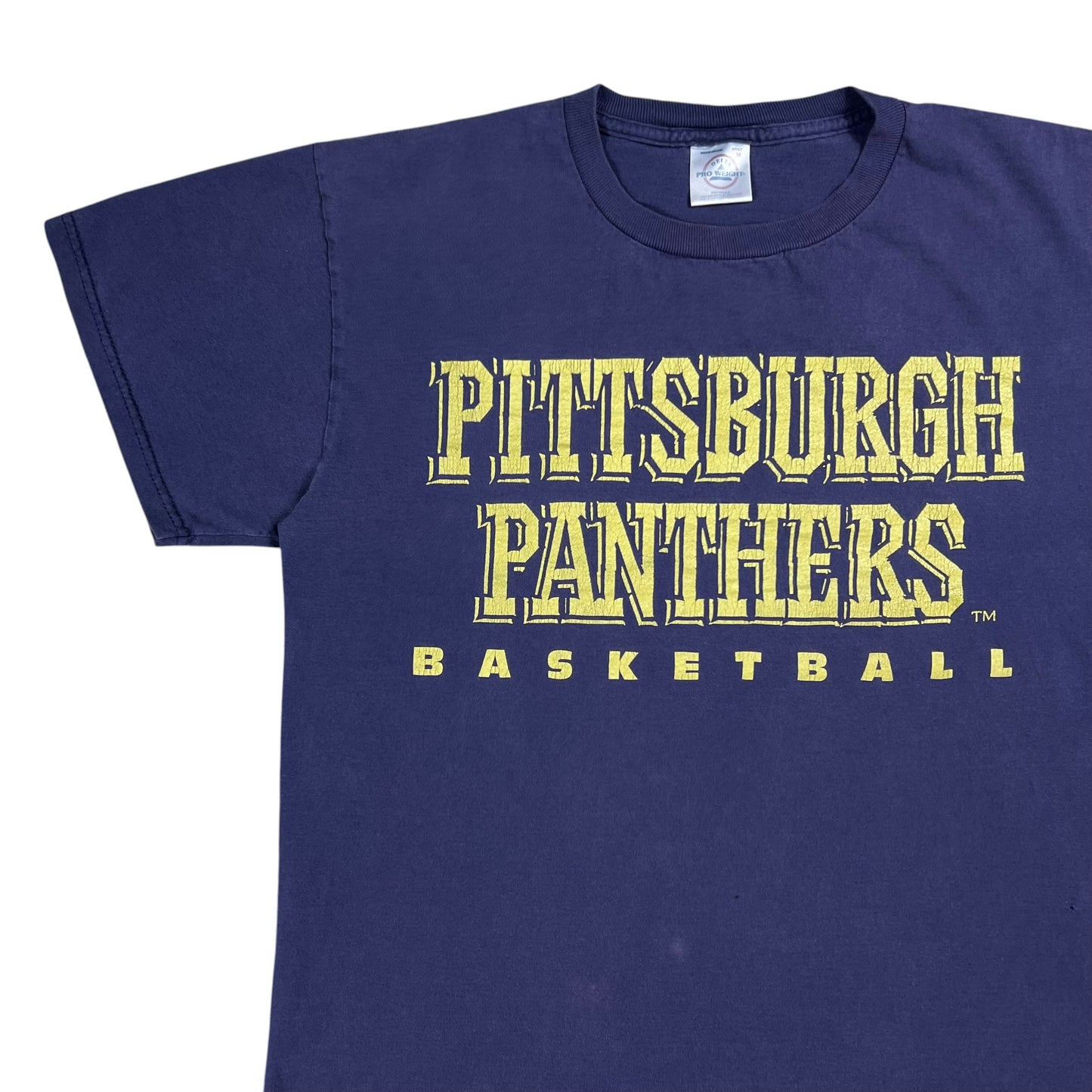 Vintage 90s Pitt Basketball University of Pittsburgh faded tee (M)