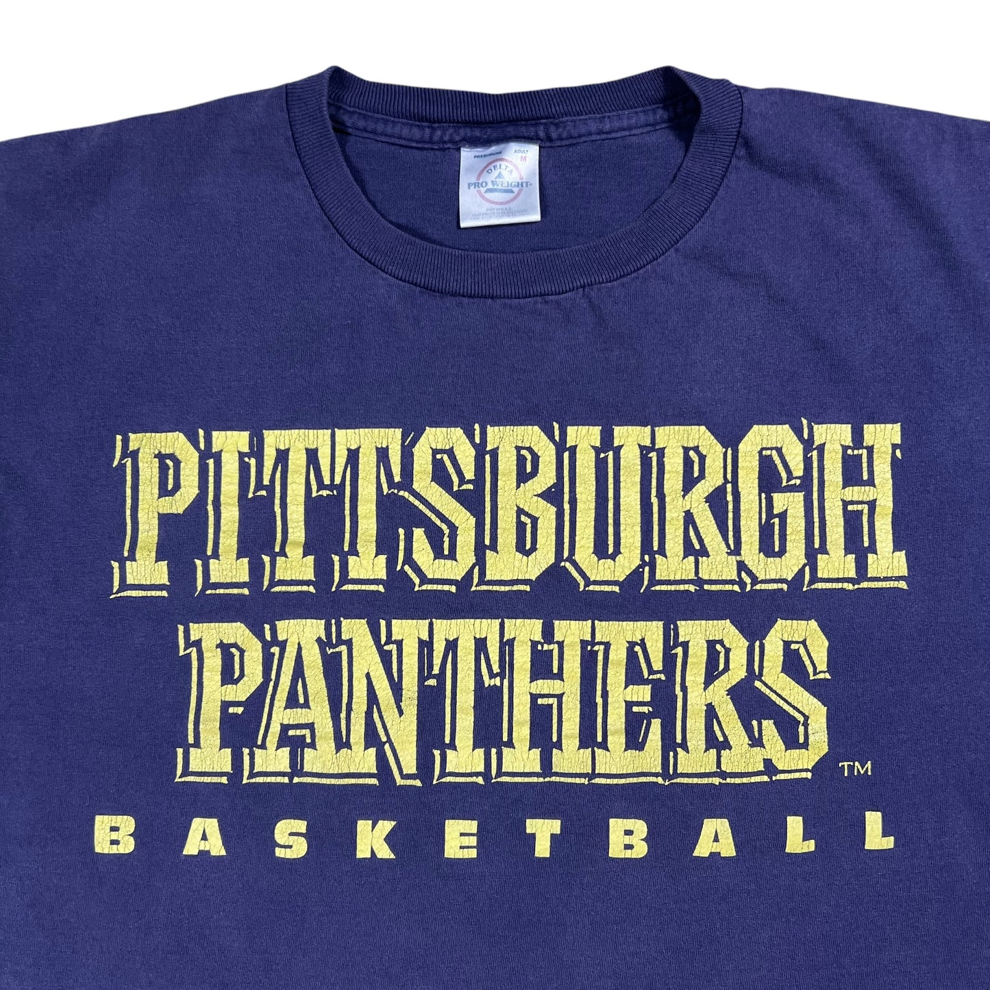 Vintage 90s Pitt Basketball University of Pittsburgh faded tee (M)