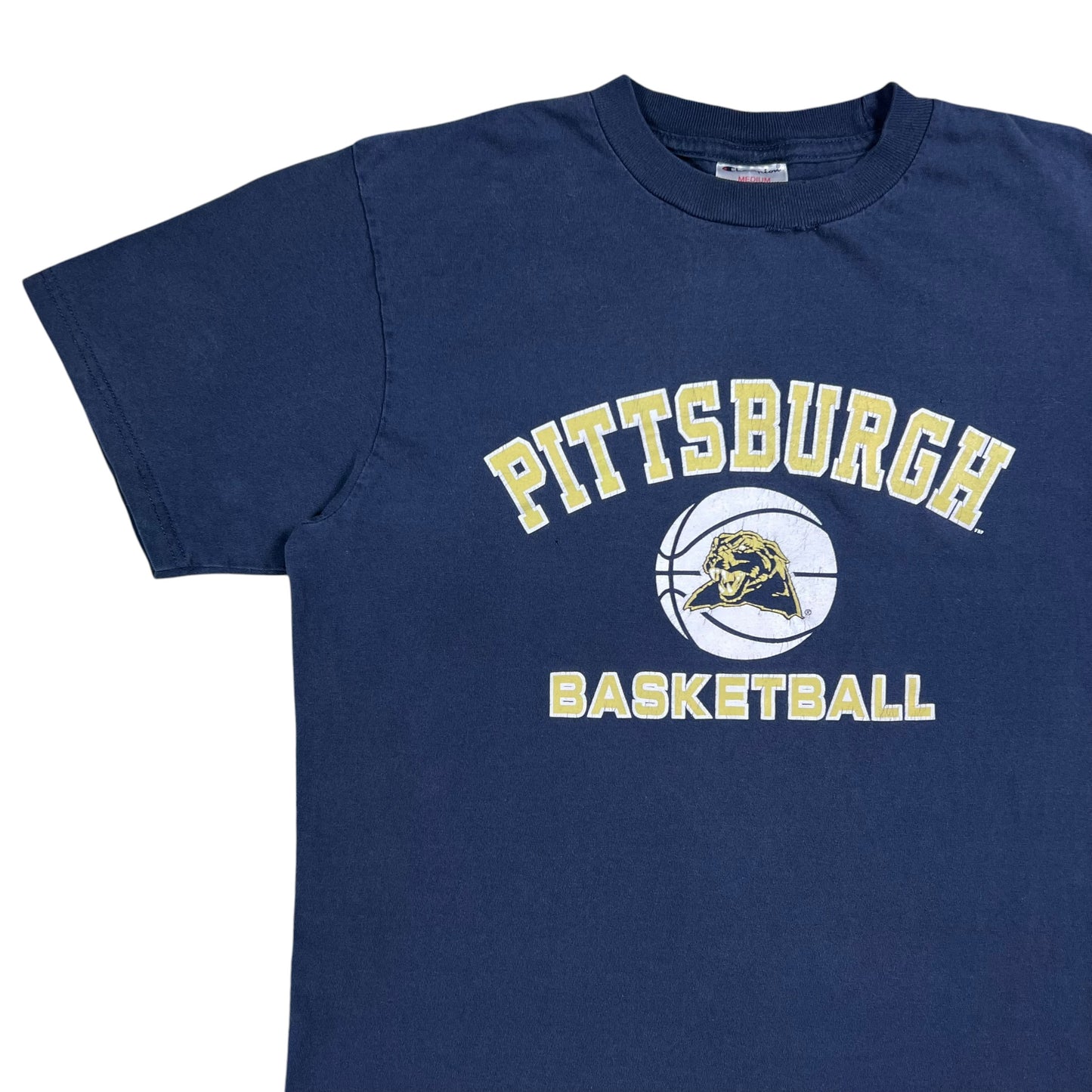 Vintage 90s Champion Pitt Basketball University of Pittsburgh faded tee (M)