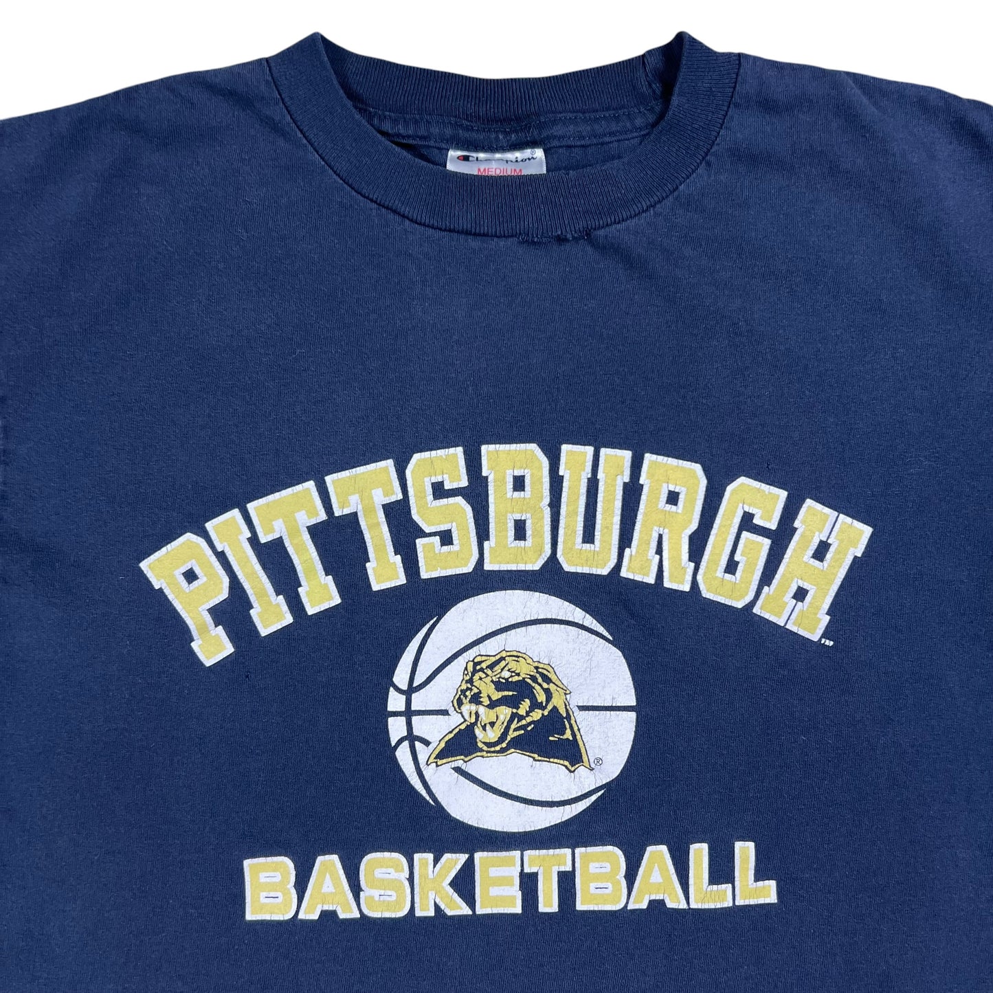 Vintage 90s Champion Pitt Basketball University of Pittsburgh faded tee (M)