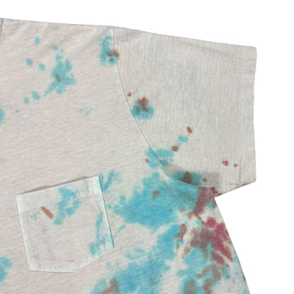 Vintage 80s Velva Sheen Tie Dye pocket tee (L)