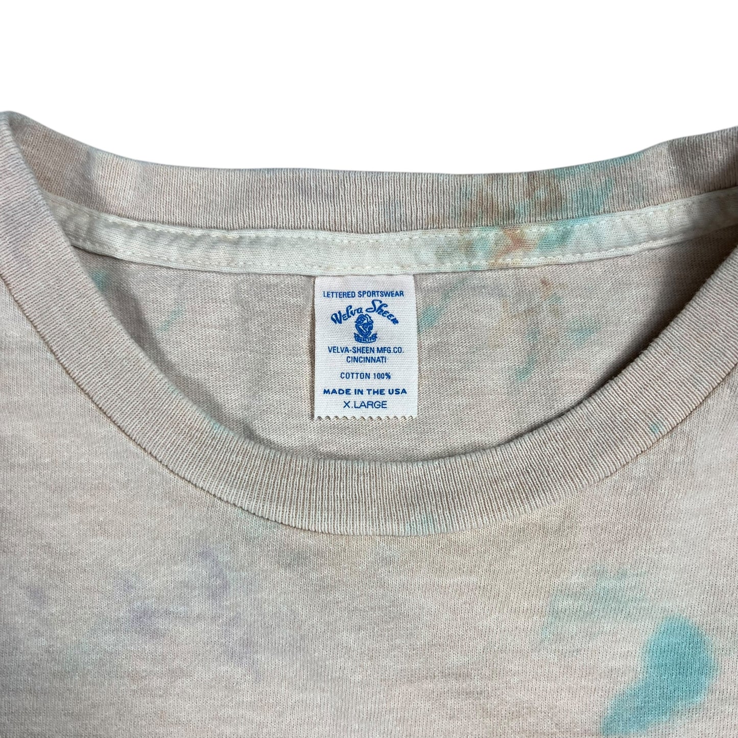 Vintage 80s Velva Sheen Tie Dye pocket tee (L)