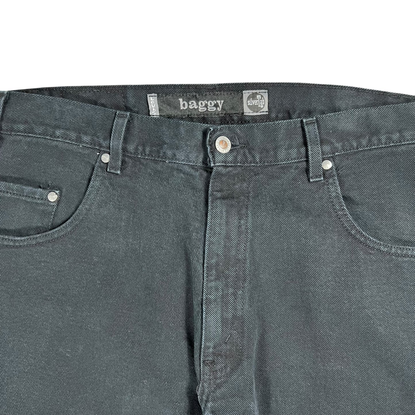 Vintage 90s Levi’s Silver Tab Baggy black denim jeans (36x34)